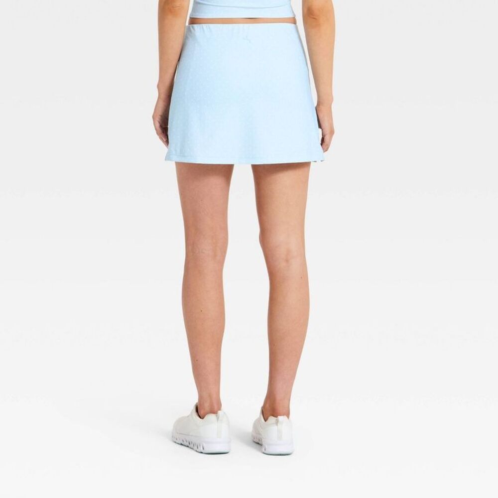 Women's Knit Skort - JoyLab Light Blue Polka Dot XS - Picture 2 of 5